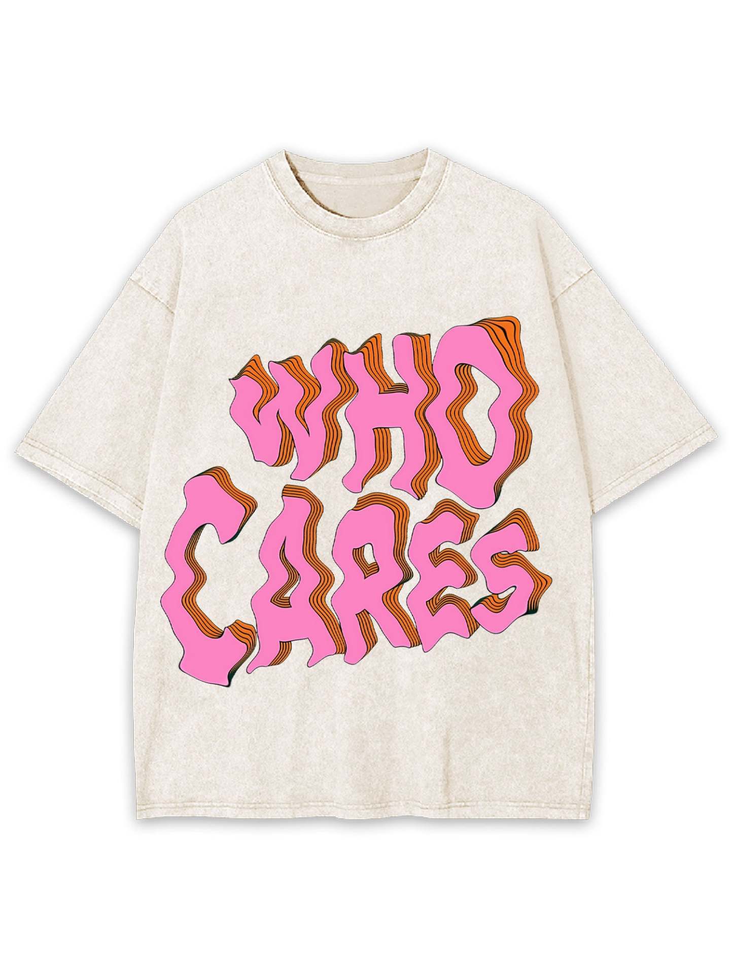 WHO CARES WASHED TSHIRT