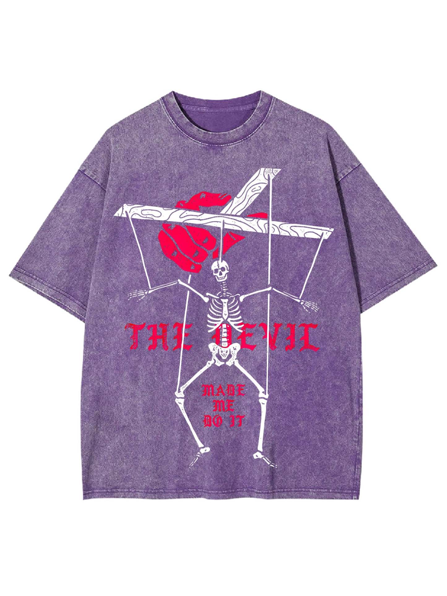 The Devil Made Me Do It Washed Tshirt