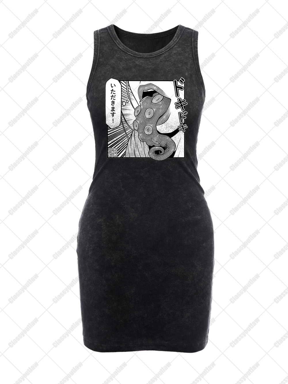 TENTACLE VINTAGE BODYCON TANK DRESS