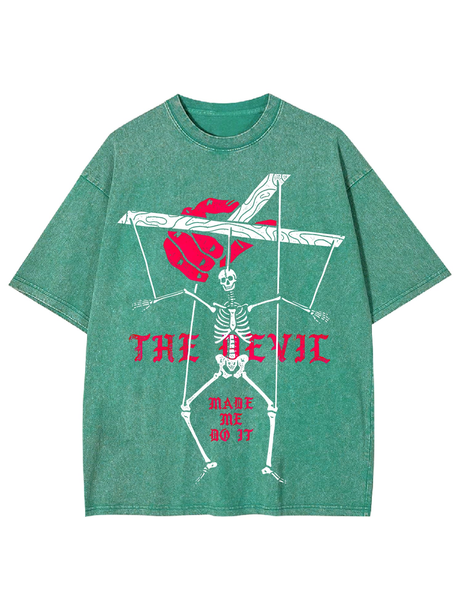 The Devil Made Me Do It Washed Tshirt