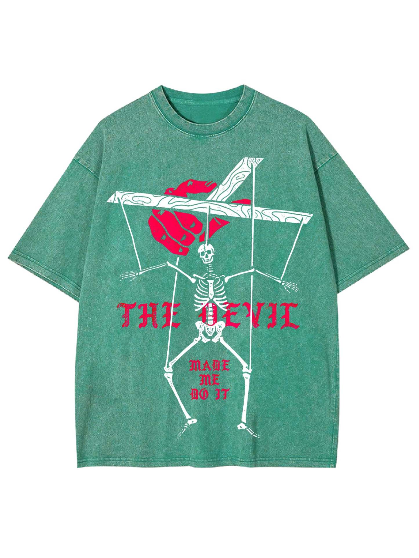 The Devil Made Me Do It Washed Tshirt