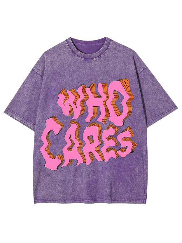WHO CARES WASHED TSHIRT