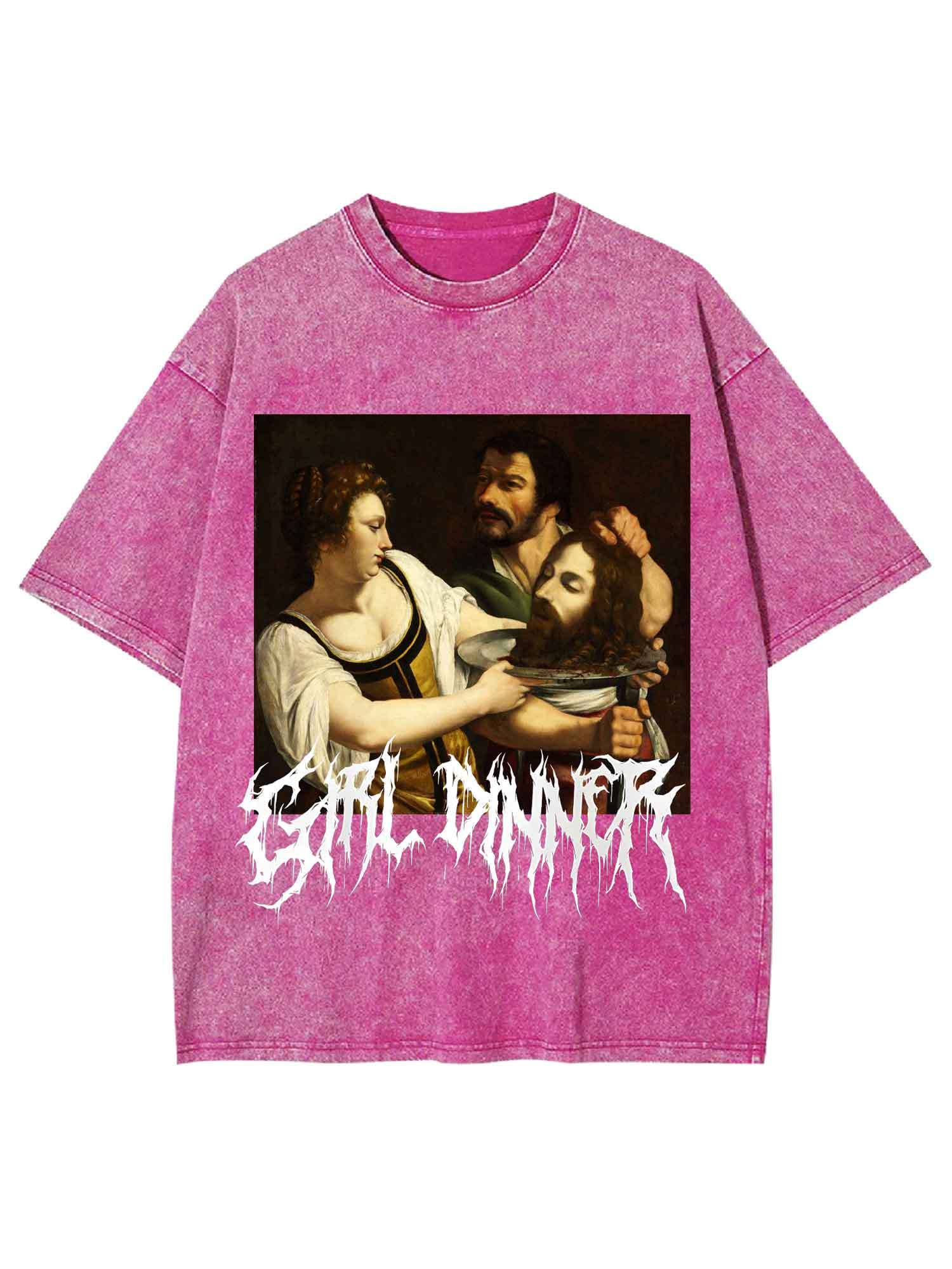 Eat Dinner Washed Tshirt