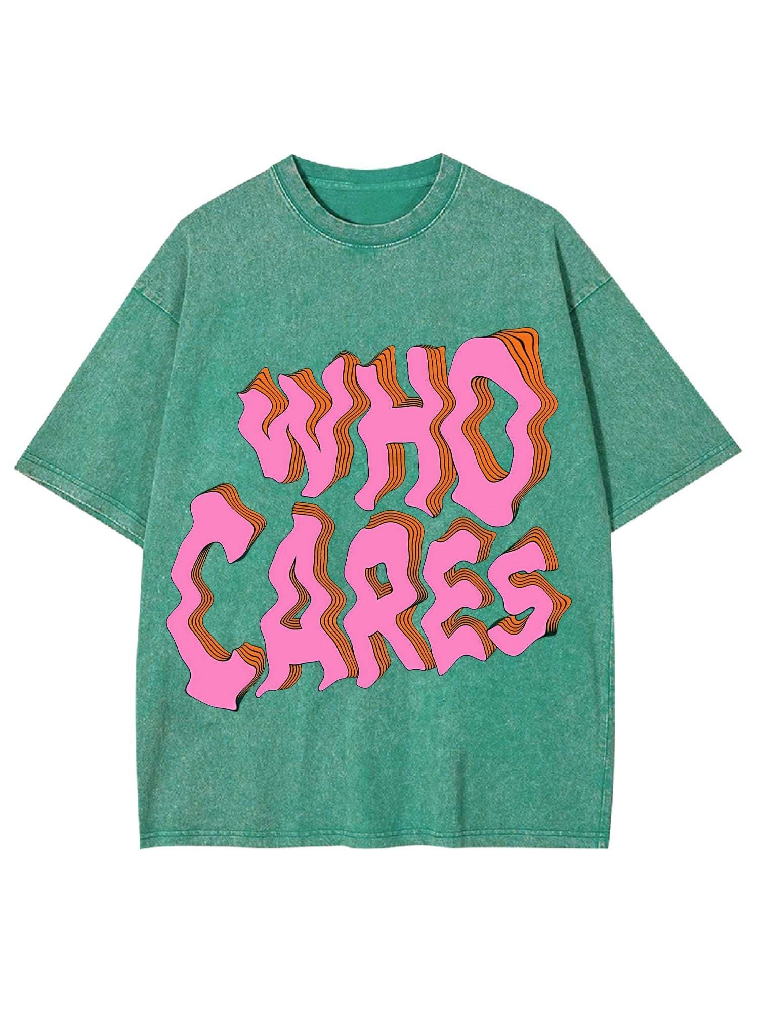 WHO CARES WASHED TSHIRT