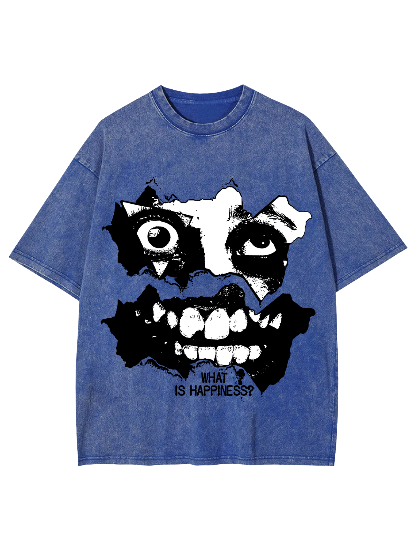 What Is Happiness? Washed Tshirt-ClassyOutlaw Sale