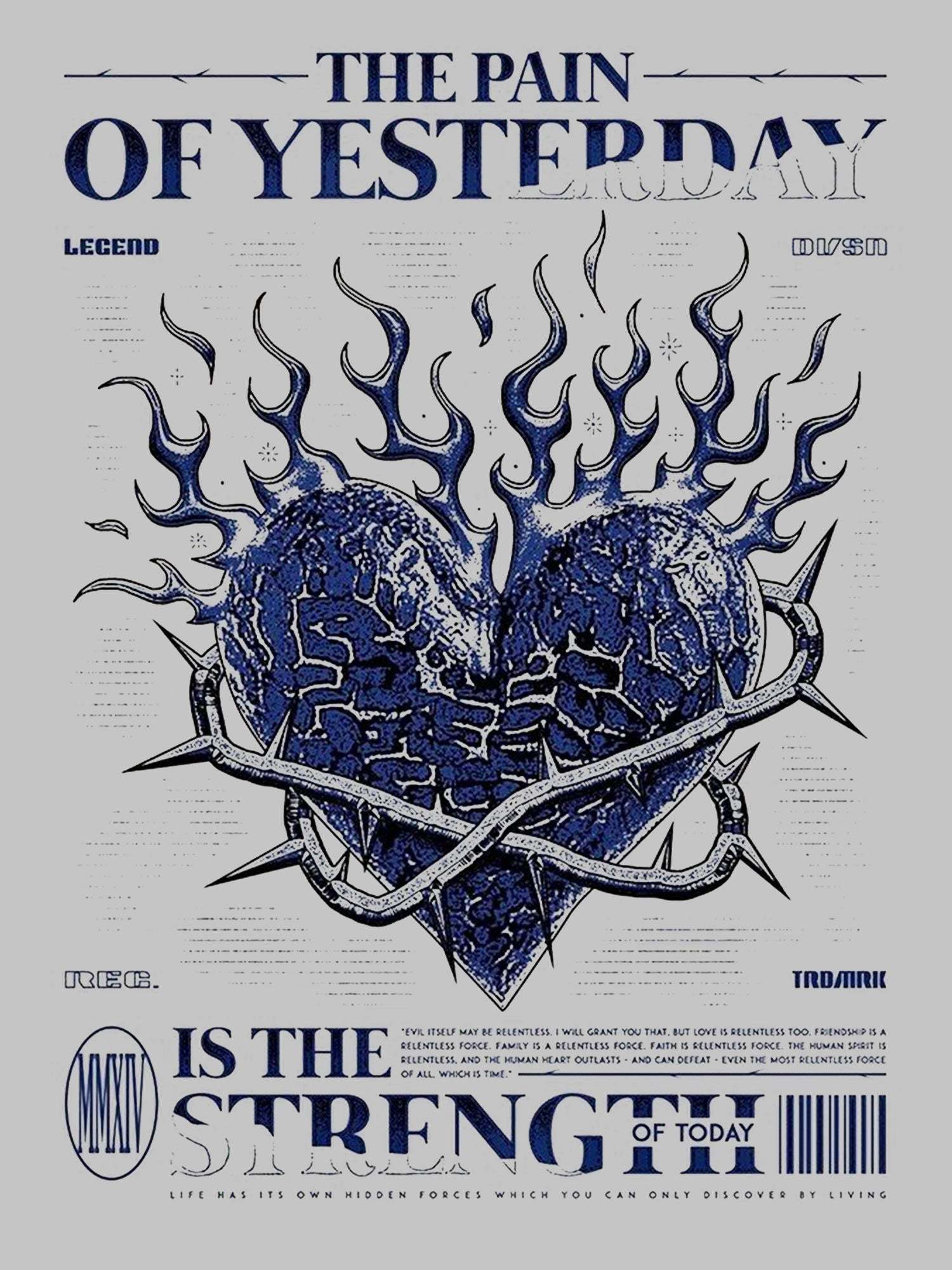 The Pain Of Yesterday Washed Tshirt