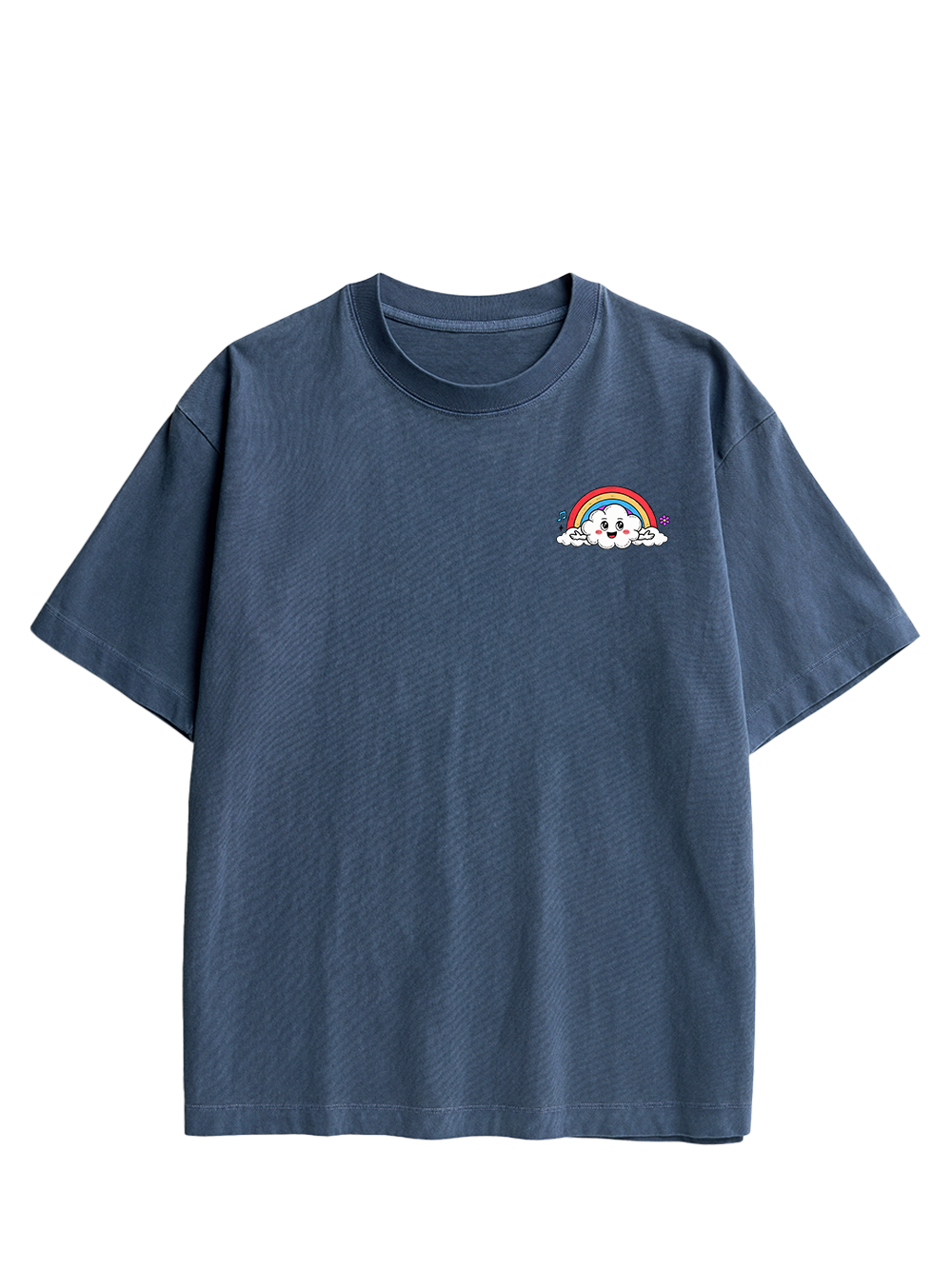 Rainbow Rebel Double Sided Print Washed TShirt