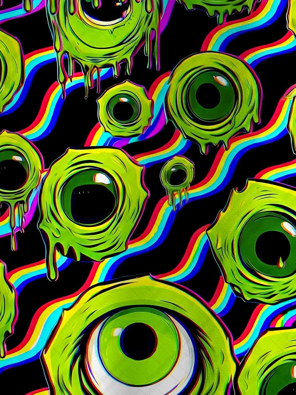 Melted Eyeballs Trip Graphic T-shirt