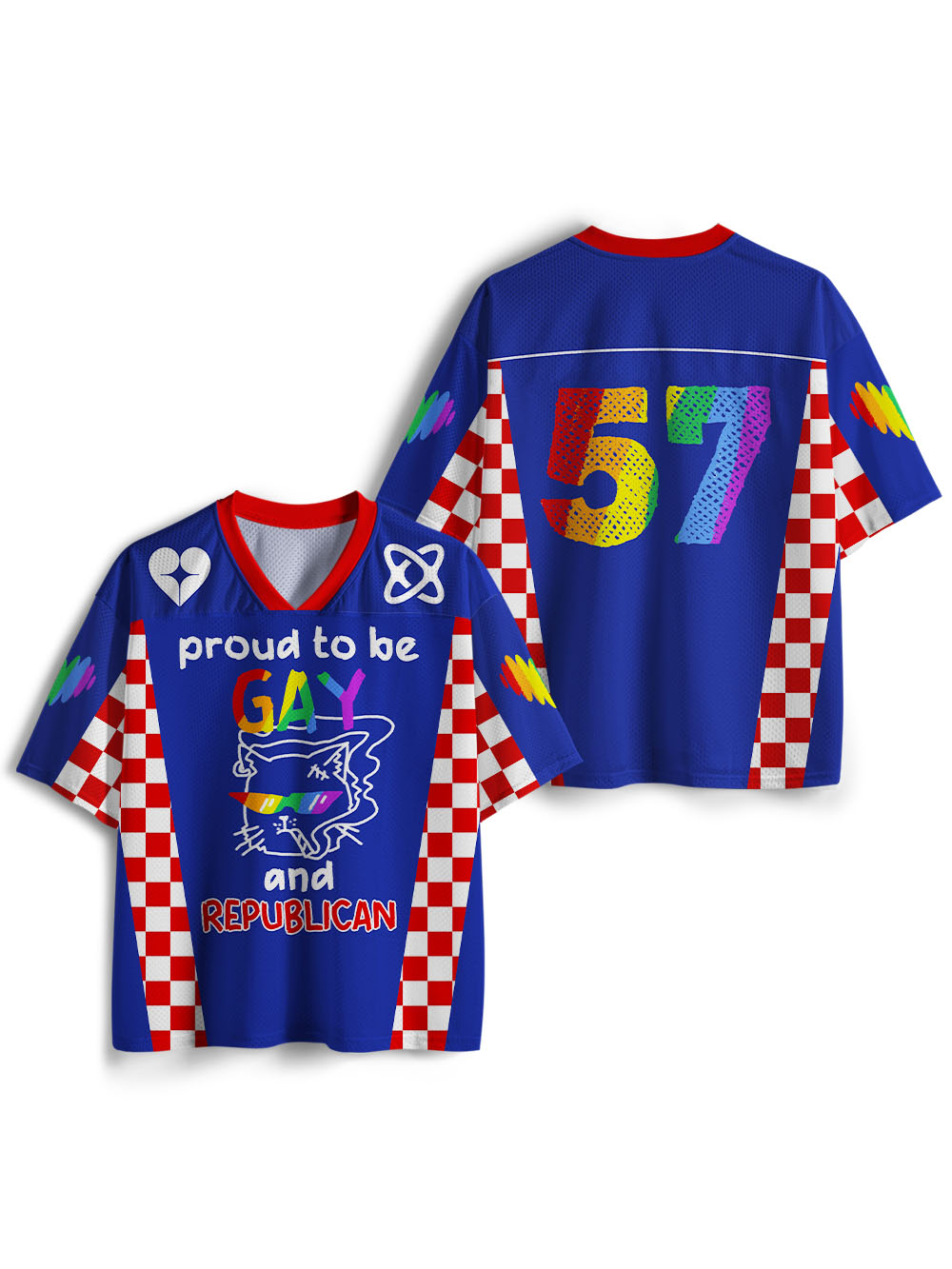 PROUD TO BE GAY AND REPUBLICAN MESH JERSEY