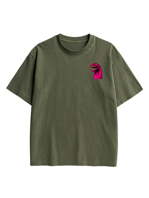 Neon Roar Double Sided Print Washed TShirt