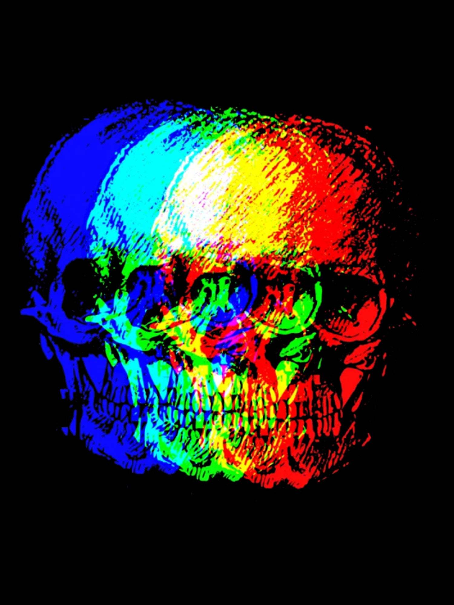 Skull Illusion Washed Tshirt