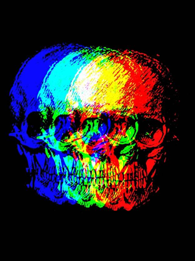 Skull Illusion Washed Tshirt