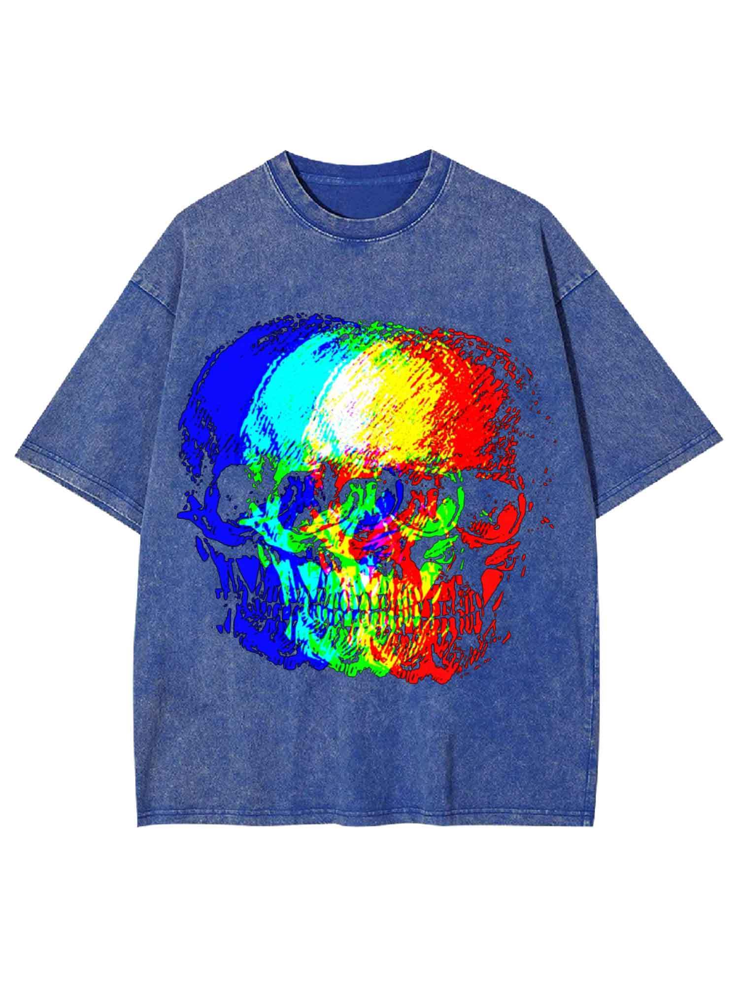 Skull Illusion Washed Tshirt