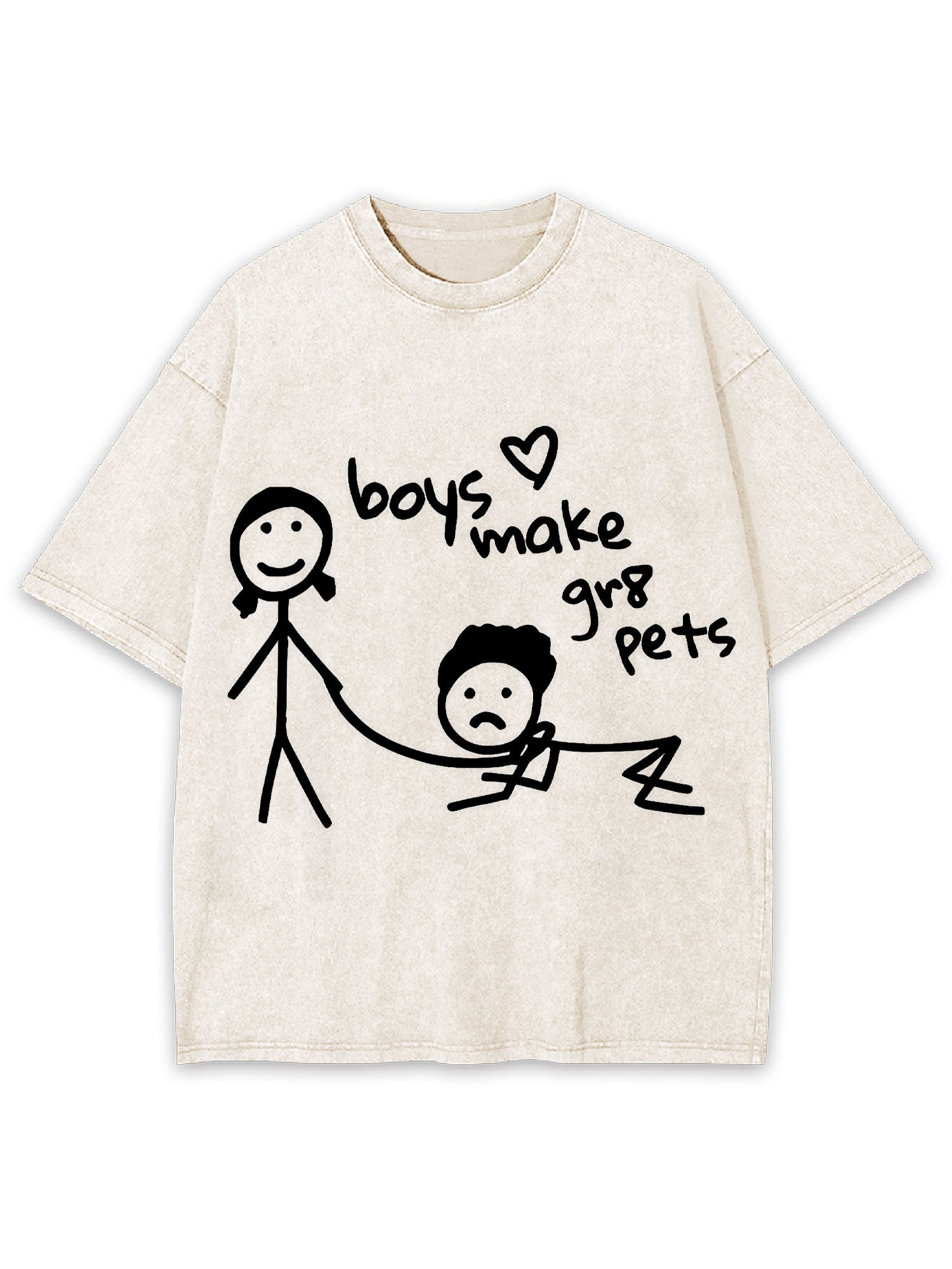 Boys Make Great Pets Washed Tshirt