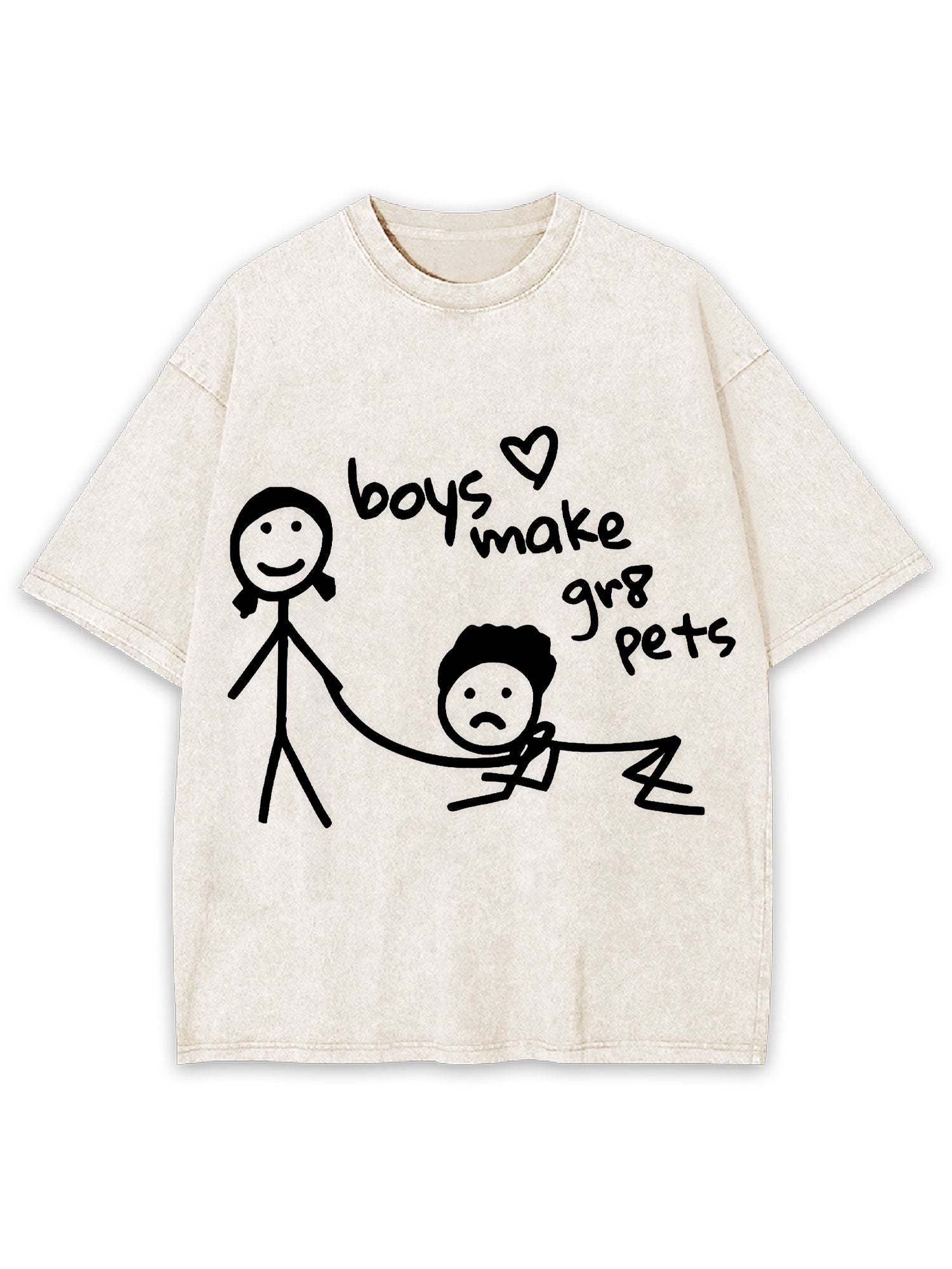 Boys Make Great Pets Washed Tshirt