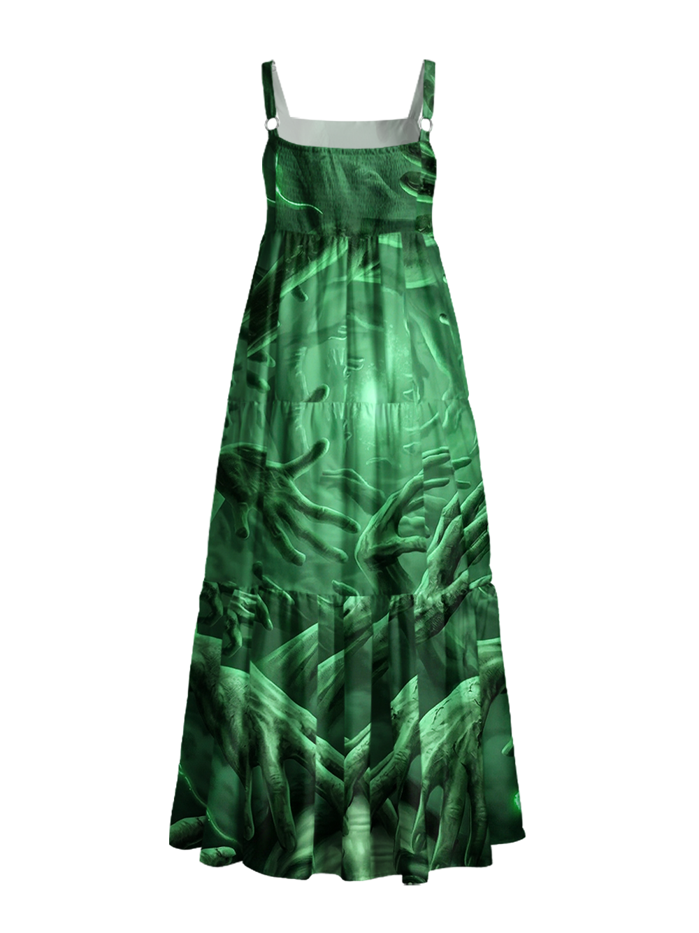 VOICES OF CHAOS WIDE STRAPS MAXI DRESS