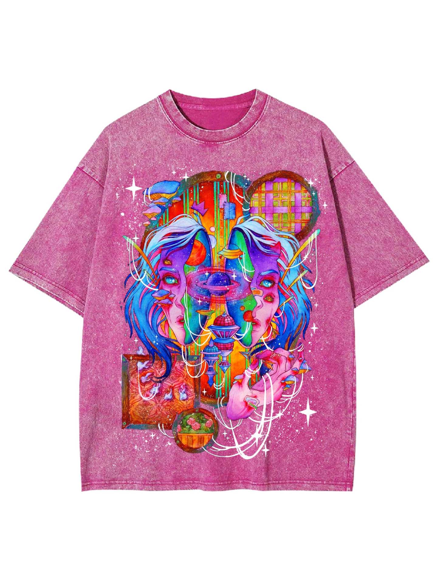 Spiritual Void World Washed Tshirt-ClassyOutlaw Sale