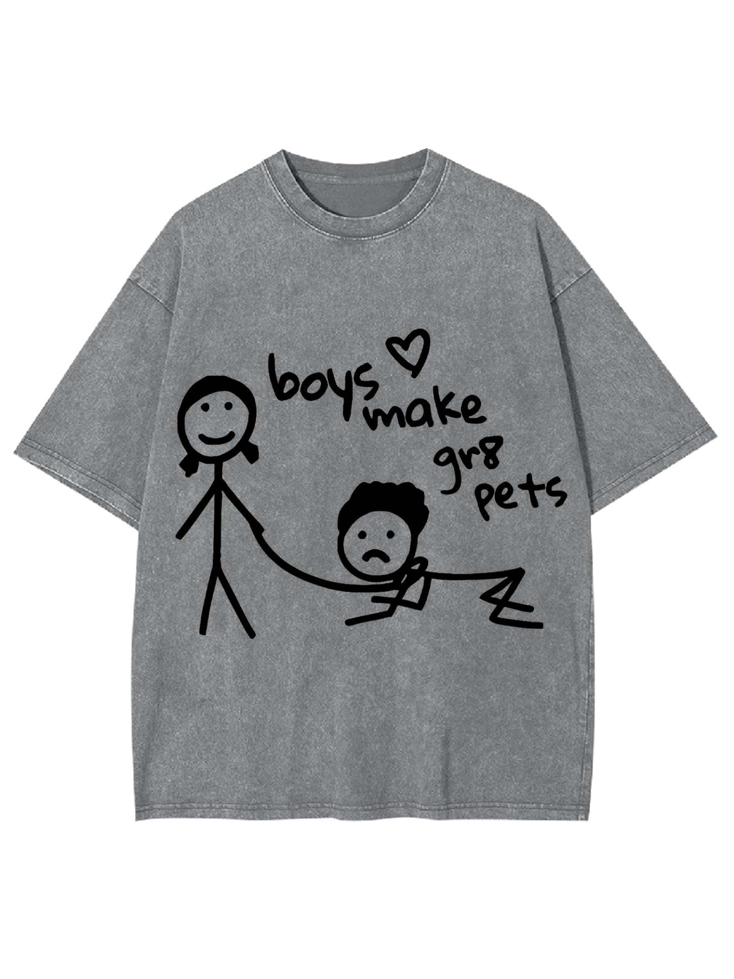 Boys Make Great Pets Washed Tshirt