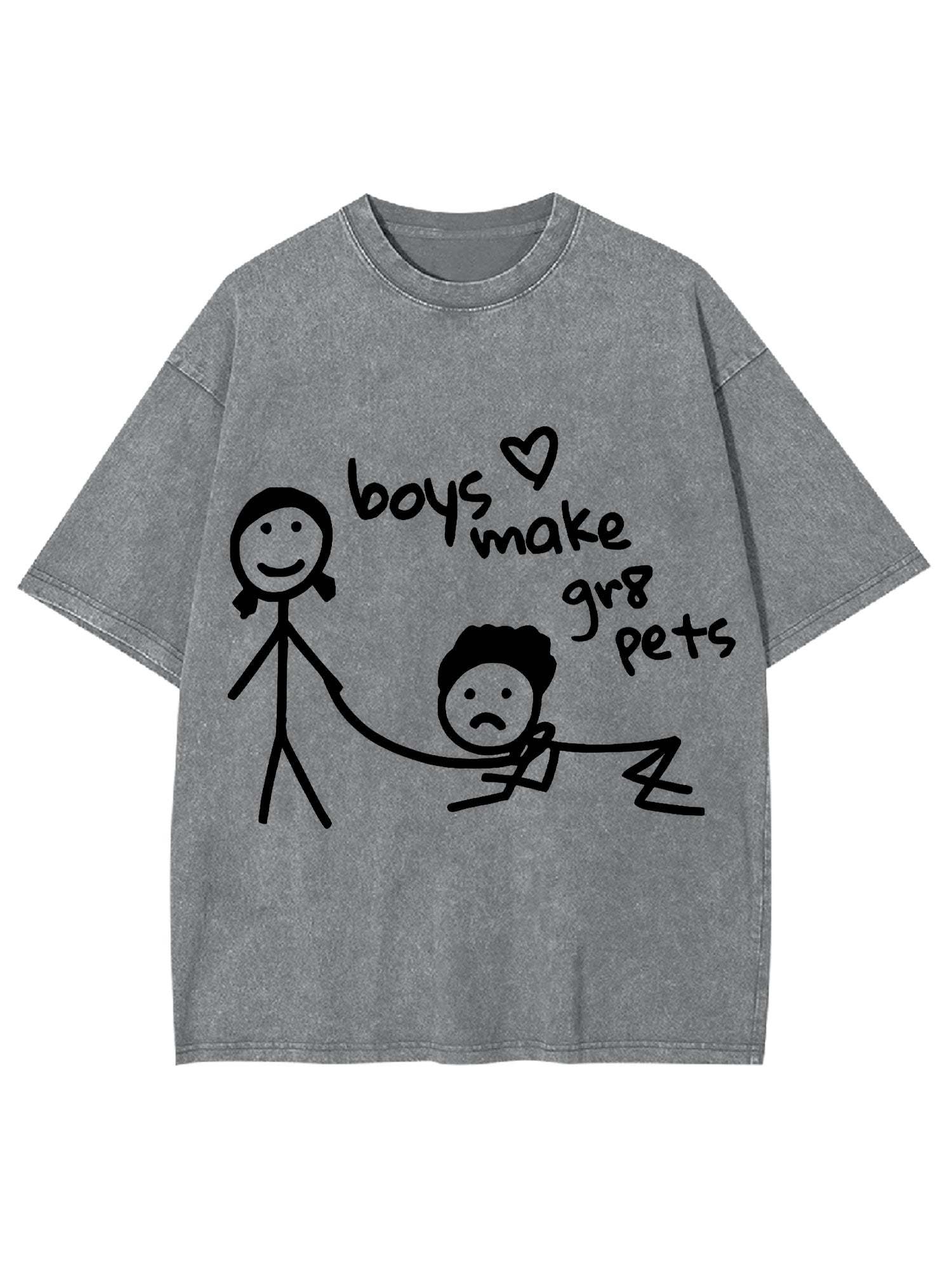 Boys Make Great Pets Washed Tshirt