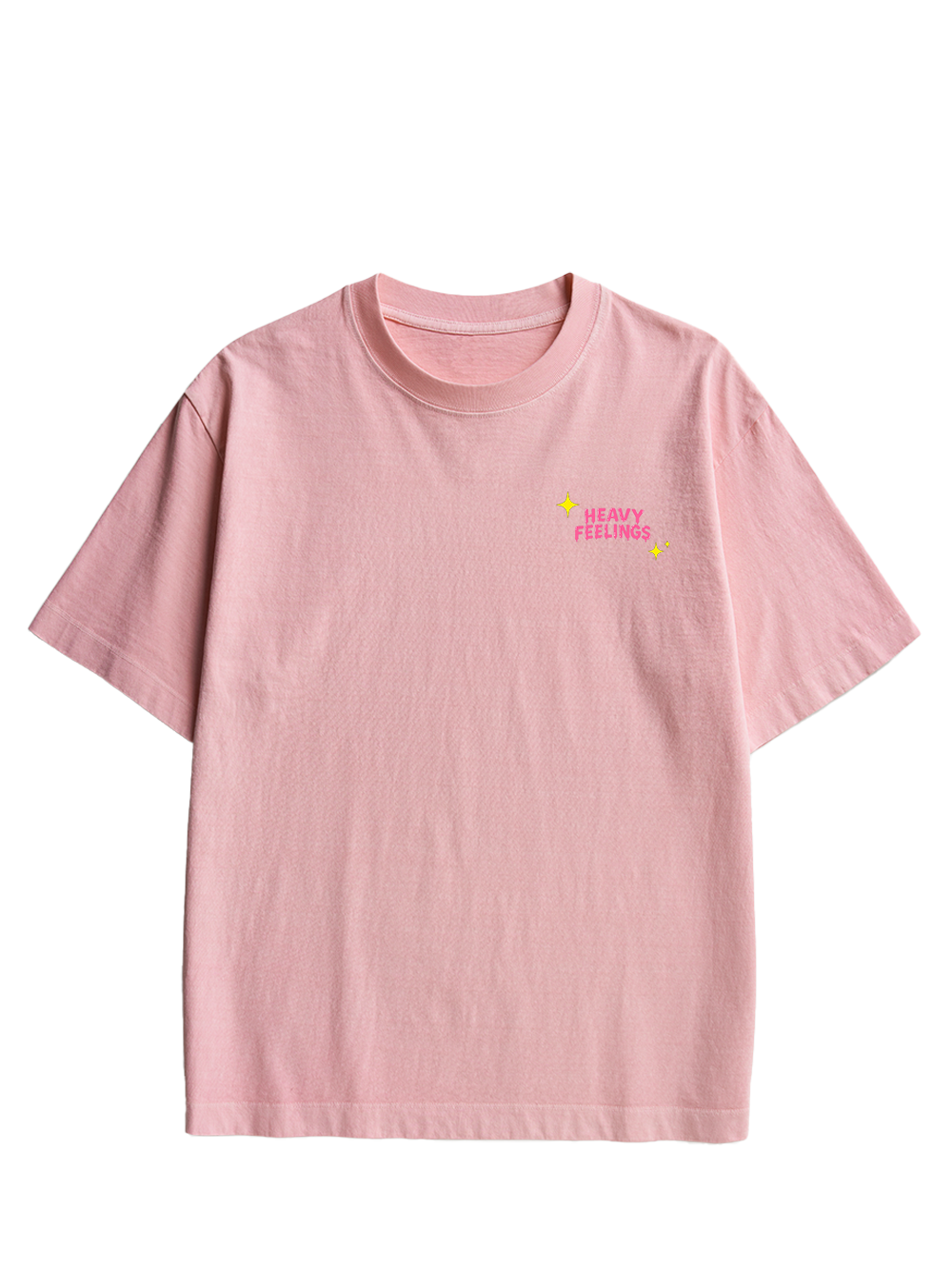 HEAVY FEELINGS Double Sided Print Washed TShirt