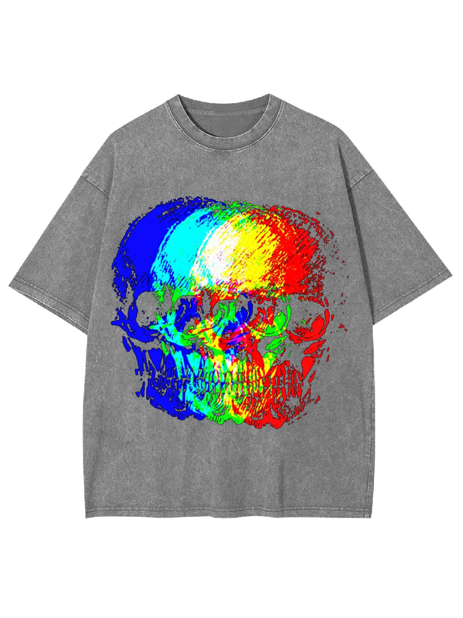 Skull Illusion Washed Tshirt