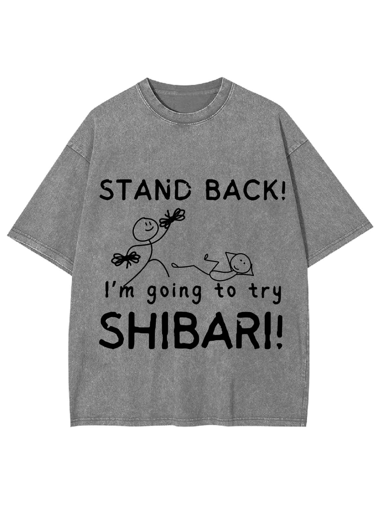 STAND BACK! WASHED TSHIRT