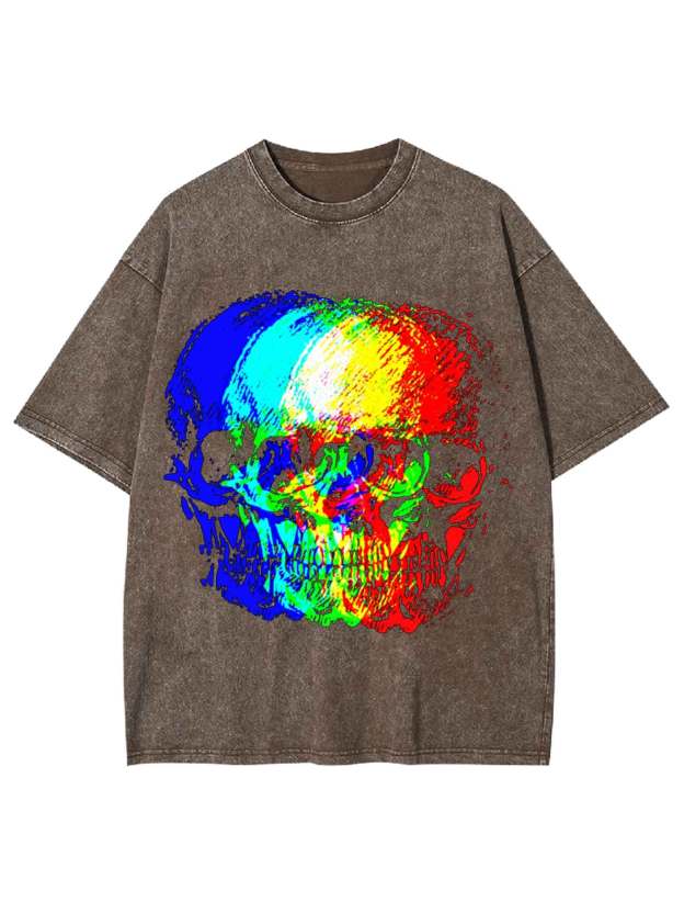 Skull Illusion Washed Tshirt