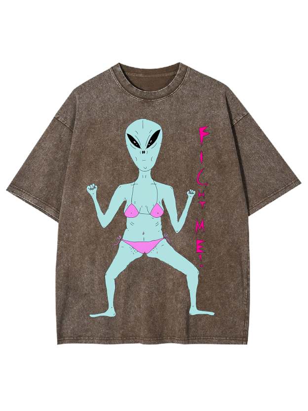 Fight Me Washed Tshirt