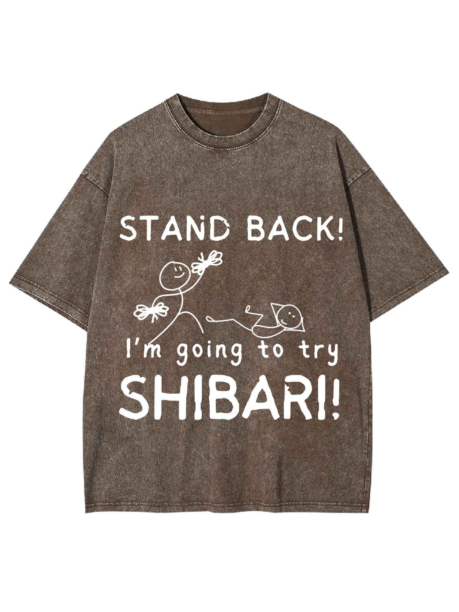 STAND BACK! WASHED TSHIRT