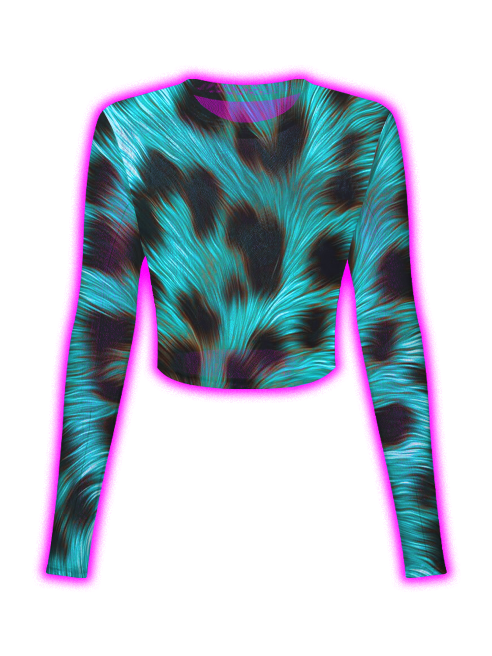 Cyber Furry Iridescent Mesh Top