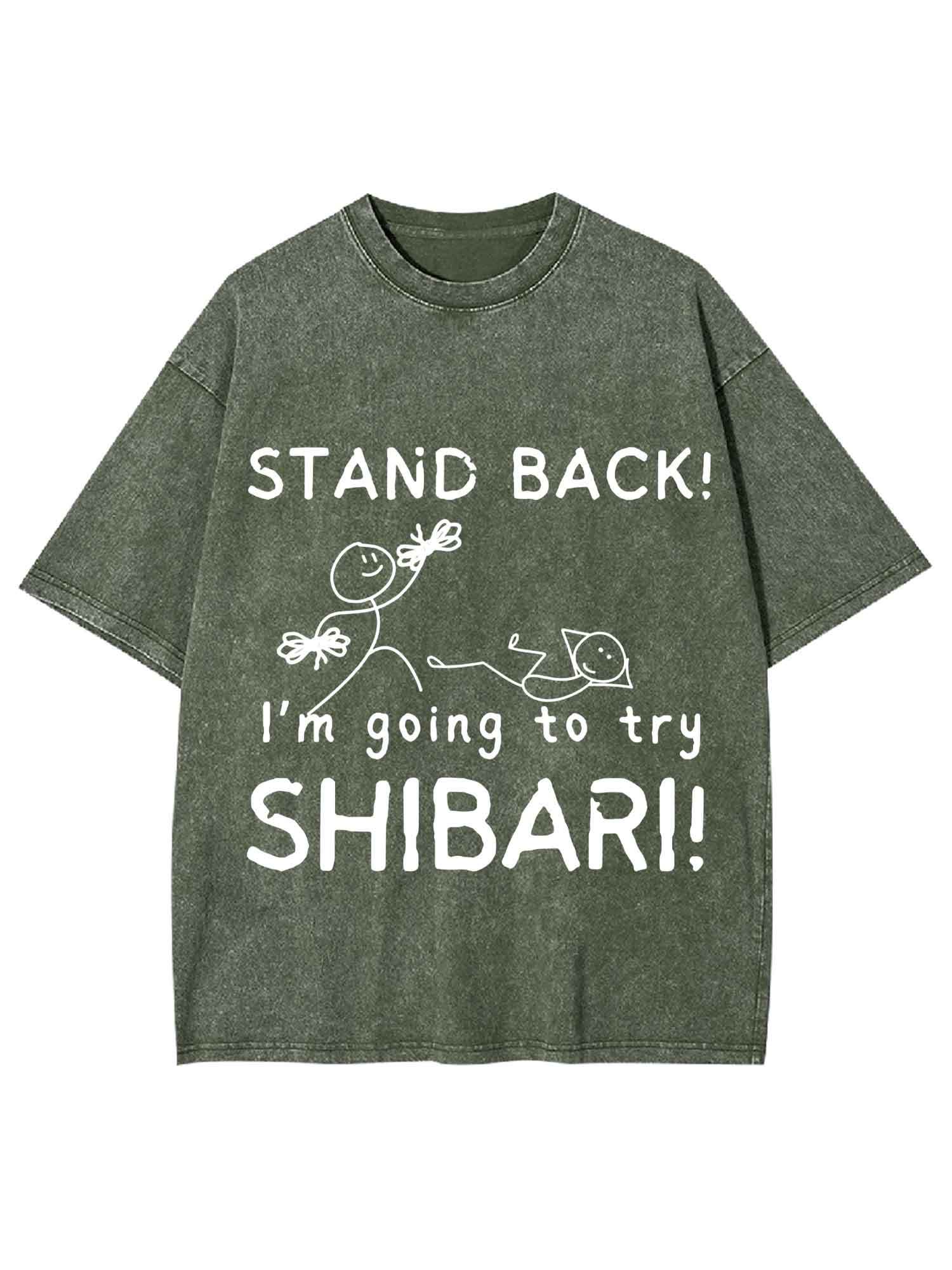 STAND BACK! WASHED TSHIRT