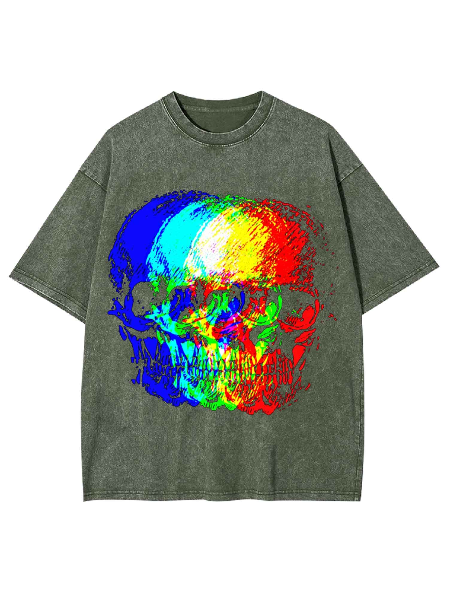 Skull Illusion Washed Tshirt