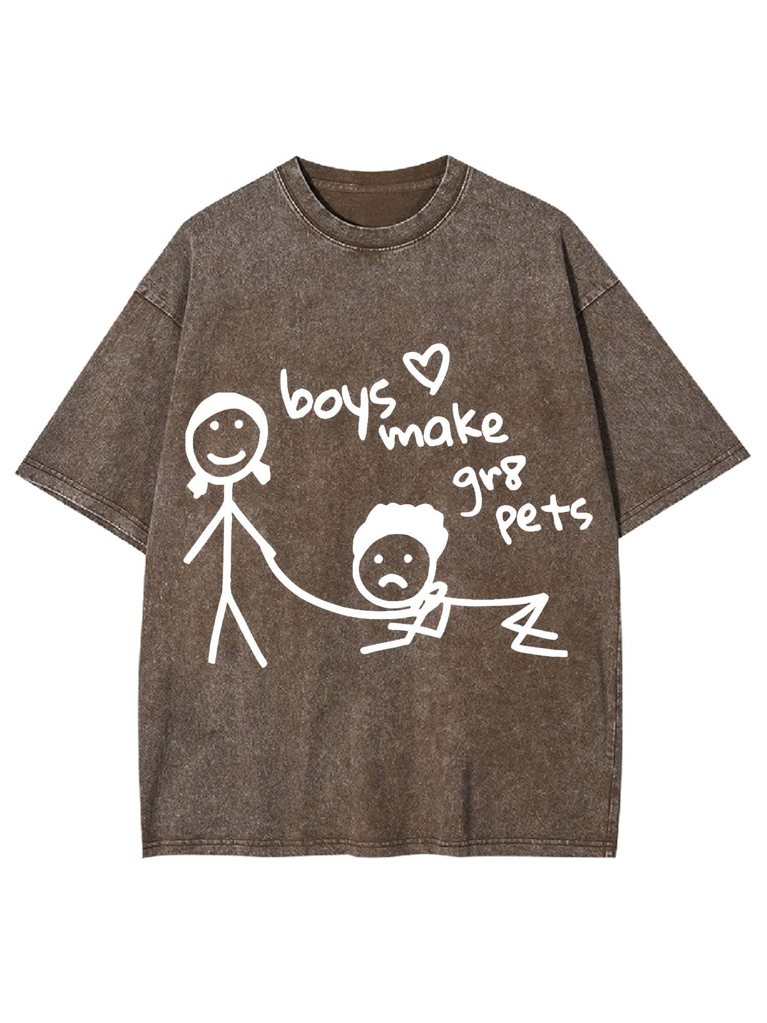 Boys Make Great Pets Washed Tshirt