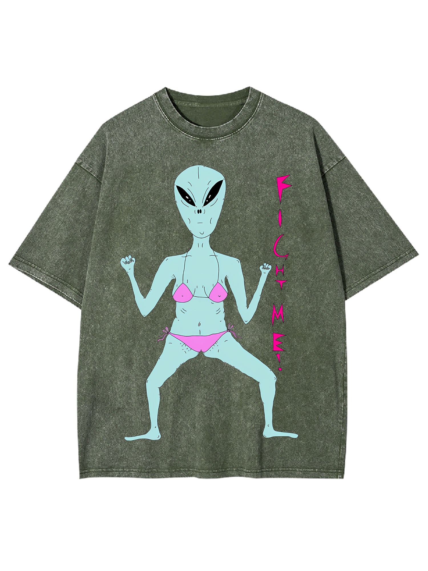 Fight Me Washed Tshirt