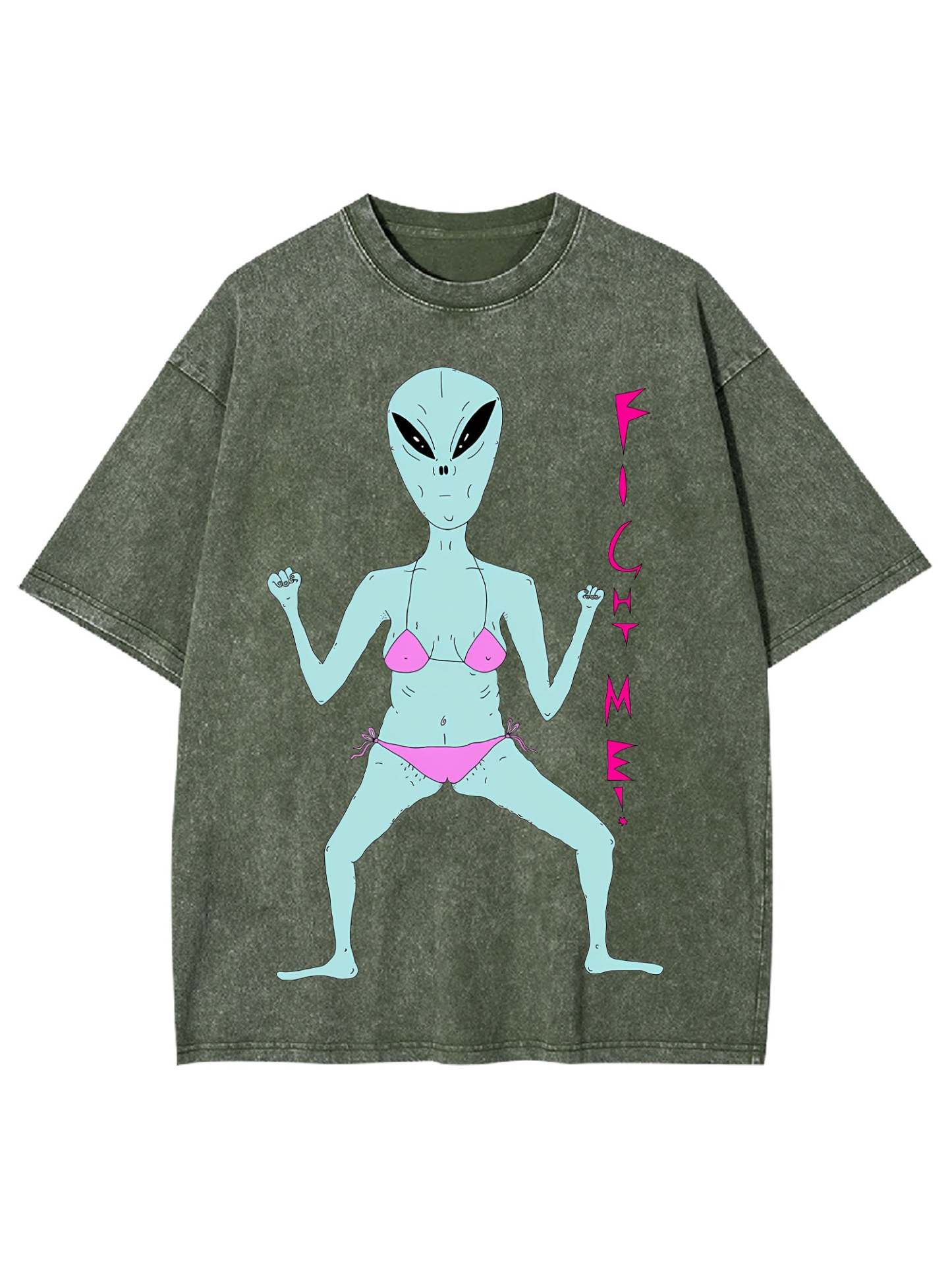 Fight Me Washed Tshirt