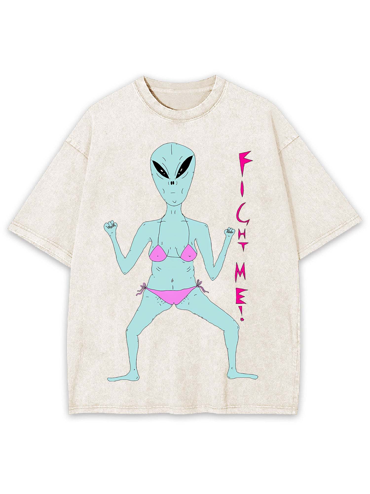 Fight Me Washed Tshirt