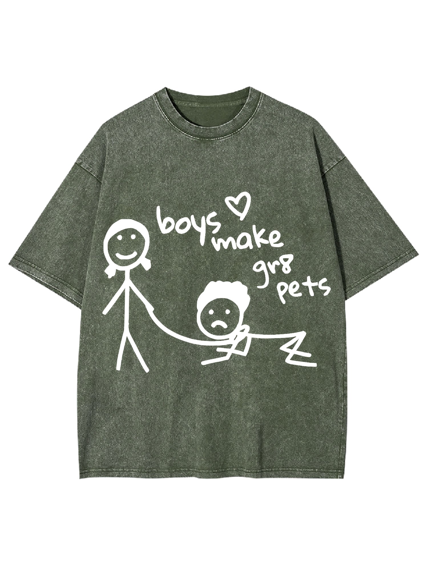 Boys Make Great Pets Washed Tshirt