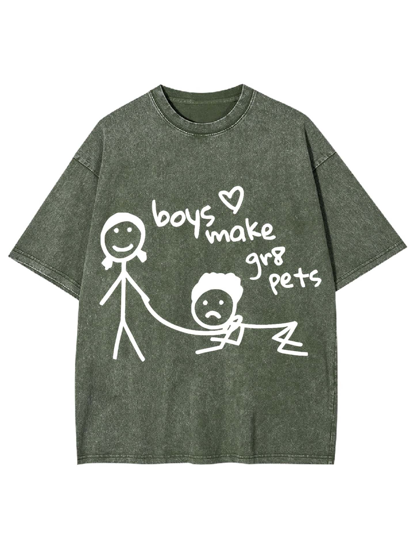 Boys Make Great Pets Washed Tshirt