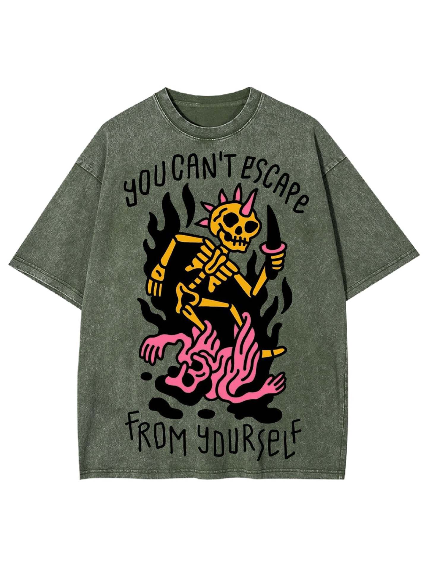You Can't Escape From Yourself Washed Tshirt