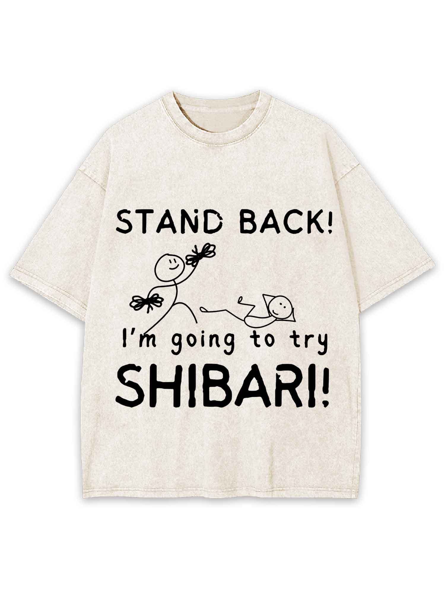 STAND BACK! WASHED TSHIRT