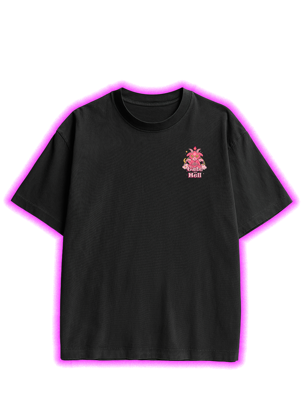 CUTE AS HELL DOUBLE SIDED PRINT WASHED TSHIRT