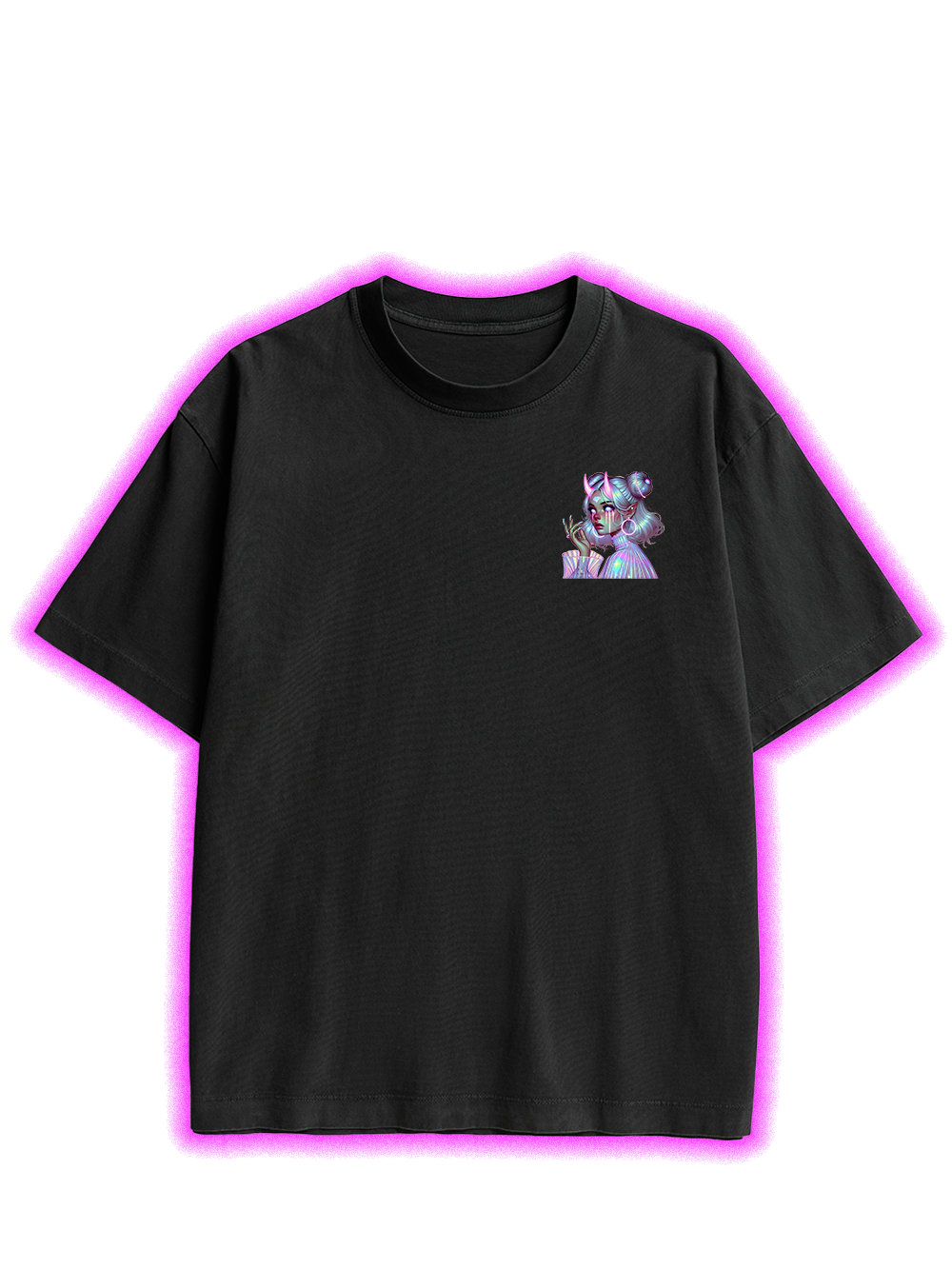 NEON DREAMSCAPE DOUBLE SIDED PRINT WASHED TSHIRT
