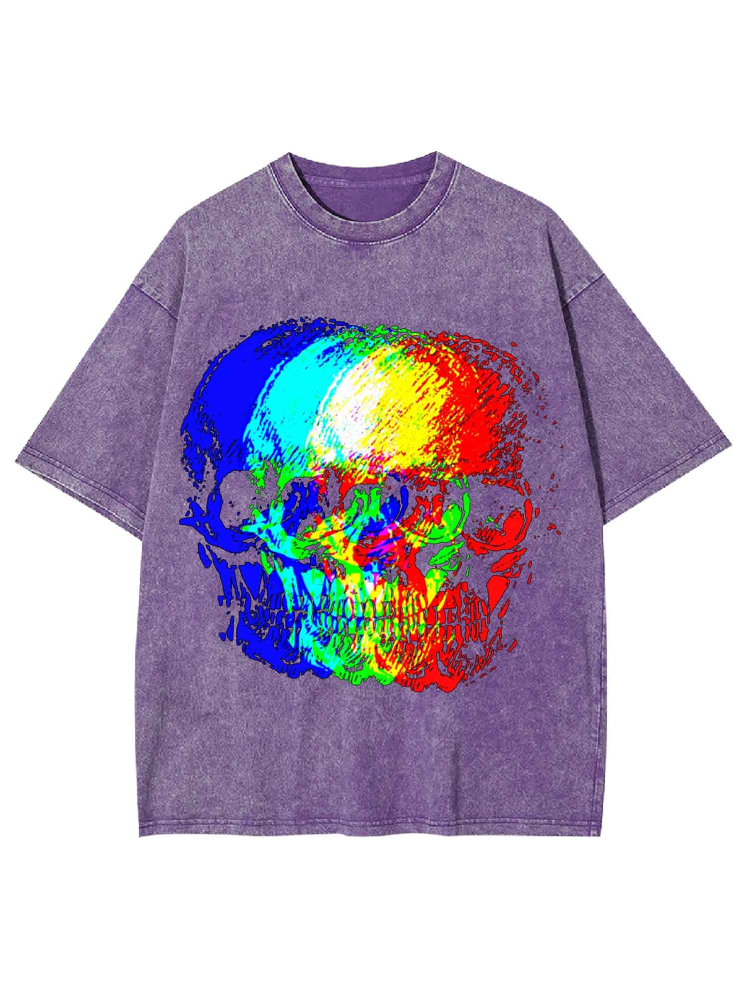 Skull Illusion Washed Tshirt