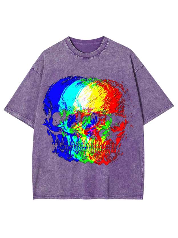 Skull Illusion Washed Tshirt