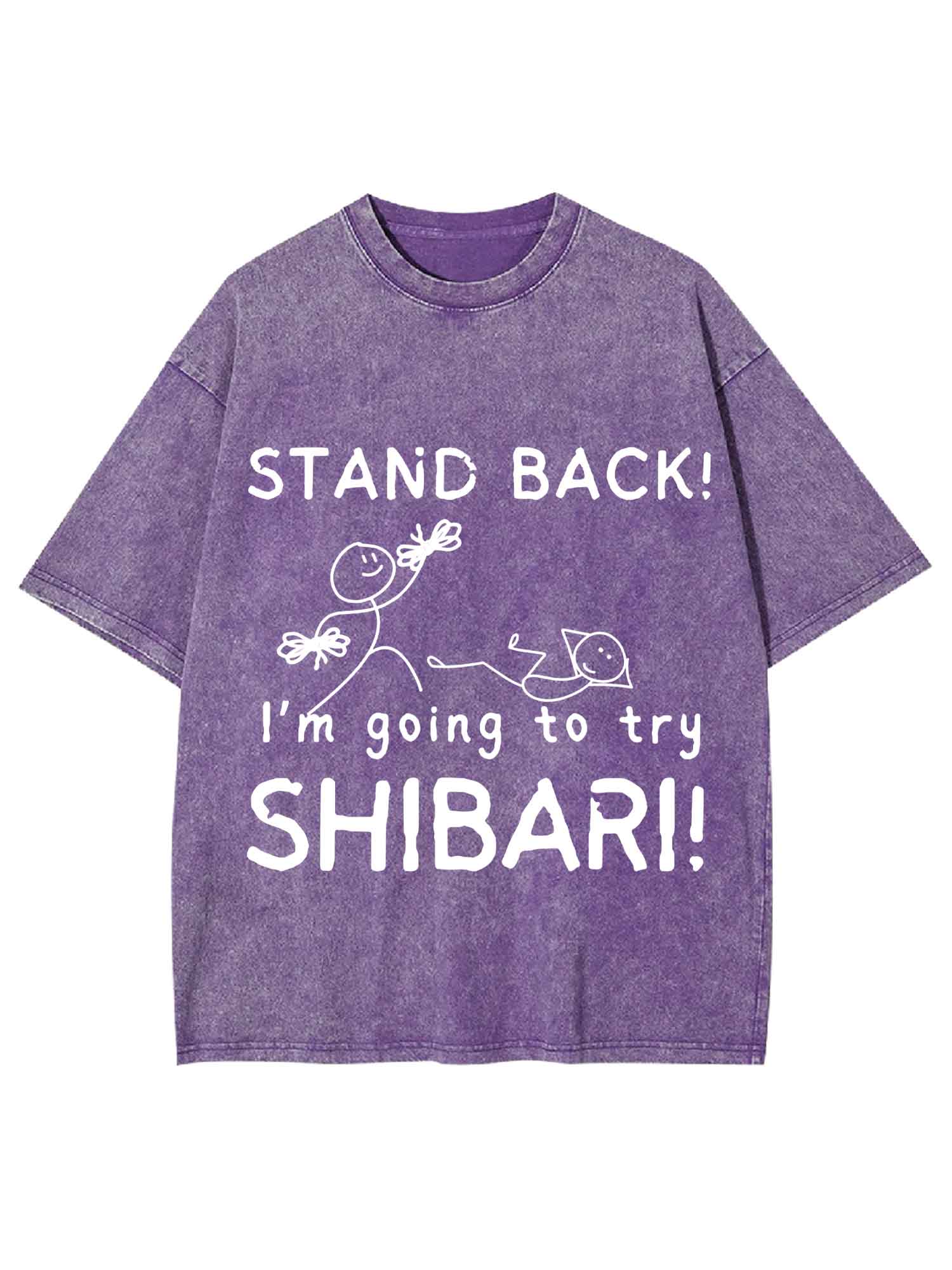 STAND BACK! WASHED TSHIRT