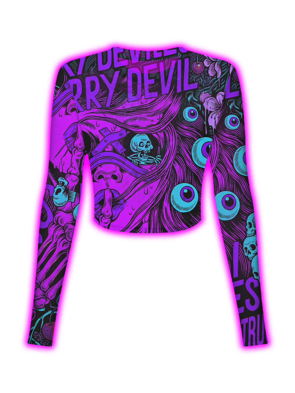 PURPLE DEVIL EYES MESH TOP