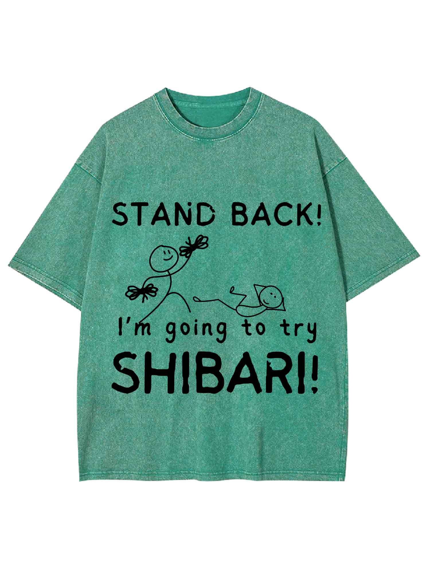 STAND BACK! WASHED TSHIRT
