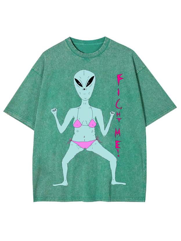 Fight Me Washed Tshirt