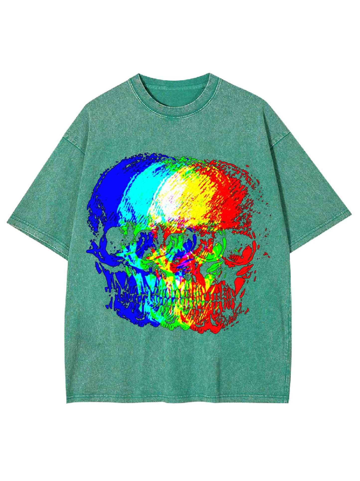 Skull Illusion Washed Tshirt