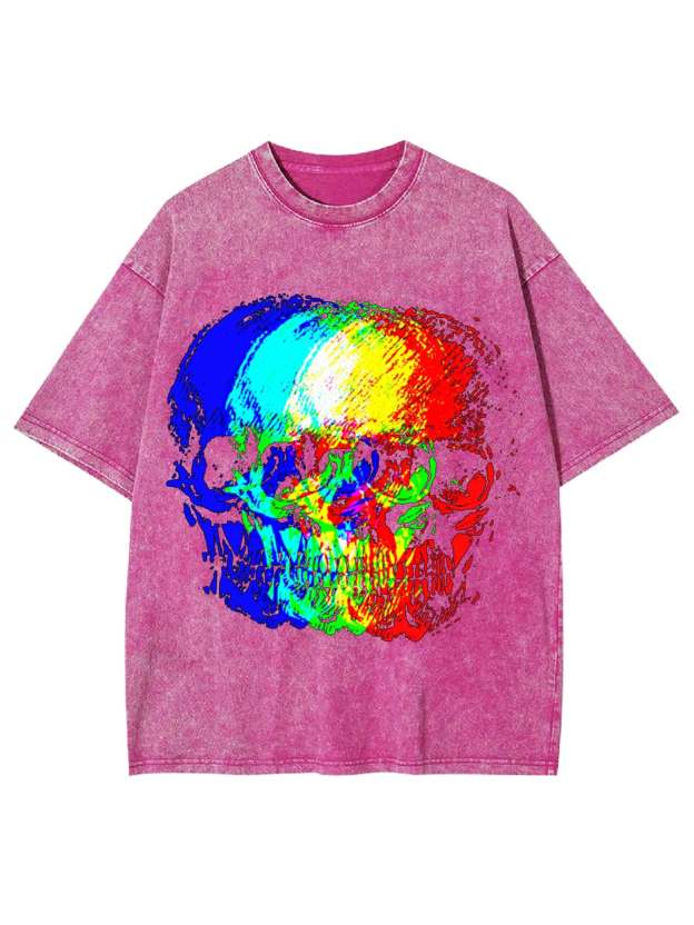 Skull Illusion Washed Tshirt